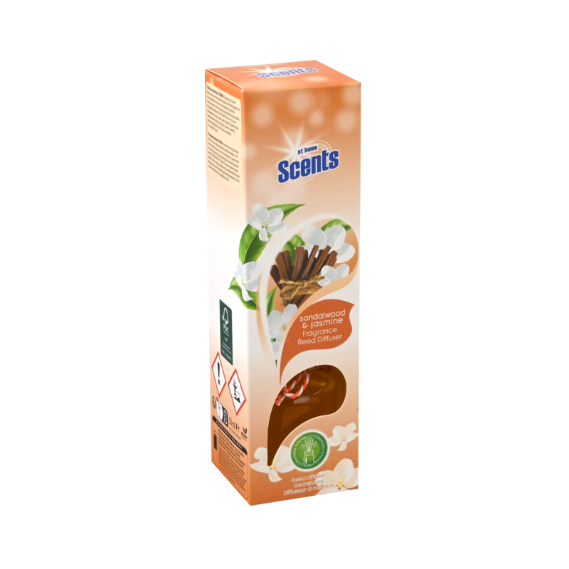 AT HOME SCENTS GEURSTOKJES SANDALWOOD & JASMIN 50ML